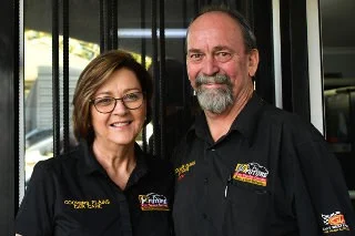 Geoff and Margaret Smith - owners of Coppers Plains Car Care